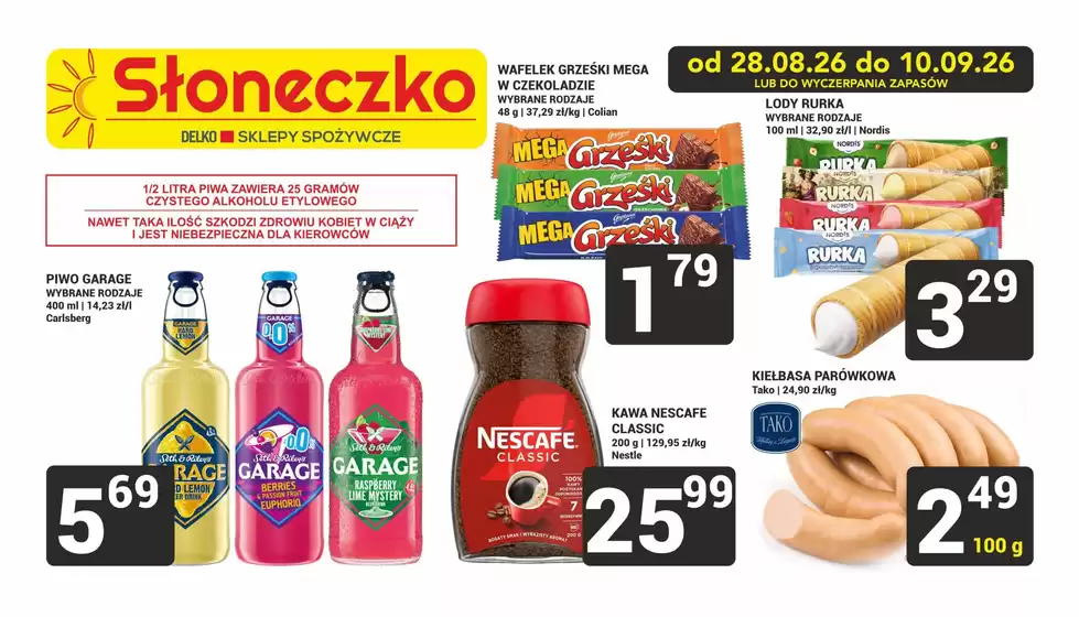 Katalog Słoneczko | Ekskluzywne oferty dla naszych klientów | 2026-08-28T00:00:00.000Z - 2026-09-10T00:00:00.000Z