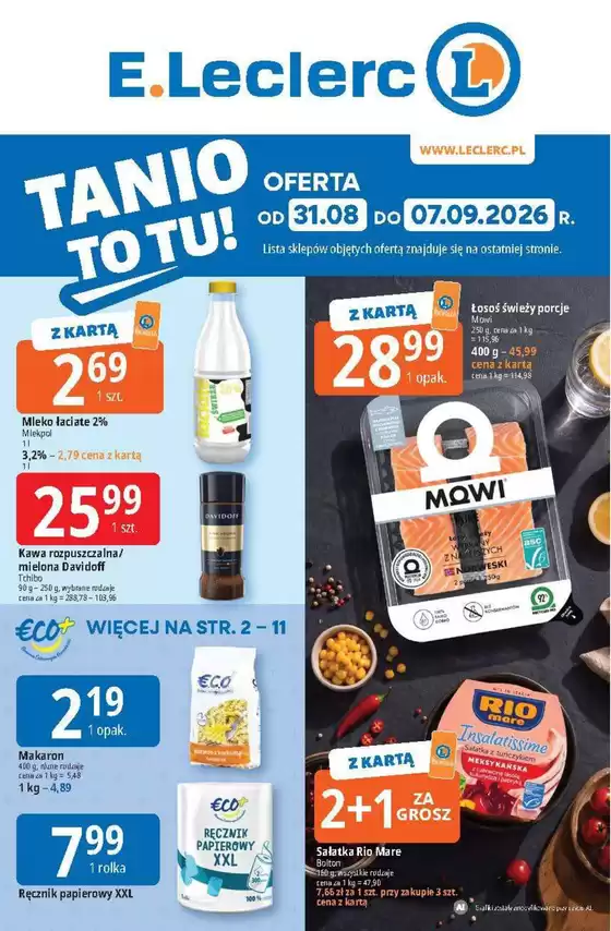 Katalog E.Leclerc | Aktualne oferty i promocje | 2026-08-31T00:00:00.000Z - 2026-09-07T00:00:00.000Z