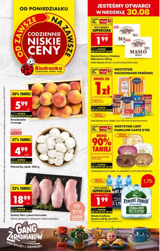 Katalog Biedronka w: Czarnocin | Codziennie niskie ceny L - oferta od 24.08 | 2026-08-24T00:00:00.000Z - 2026-08-30T00:00:00.000Z