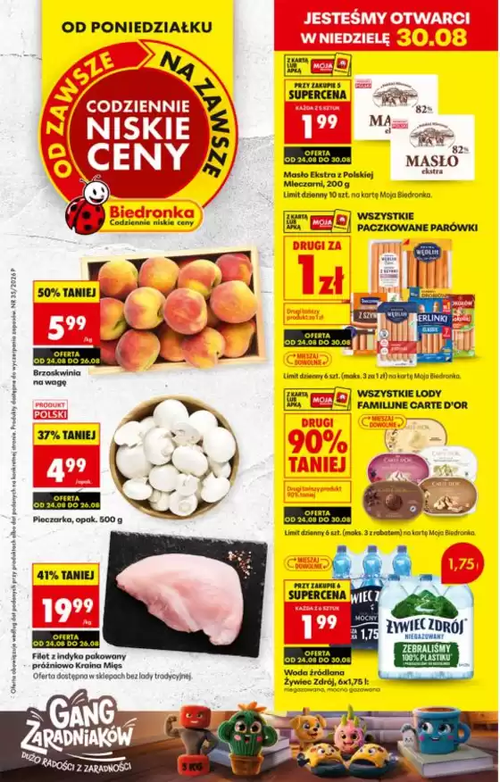 Katalog Biedronka w: Mogilno | Codziennie niskie ceny P - oferta od 24.08 | 2026-08-24T00:00:00.000Z - 2026-08-30T00:00:00.000Z