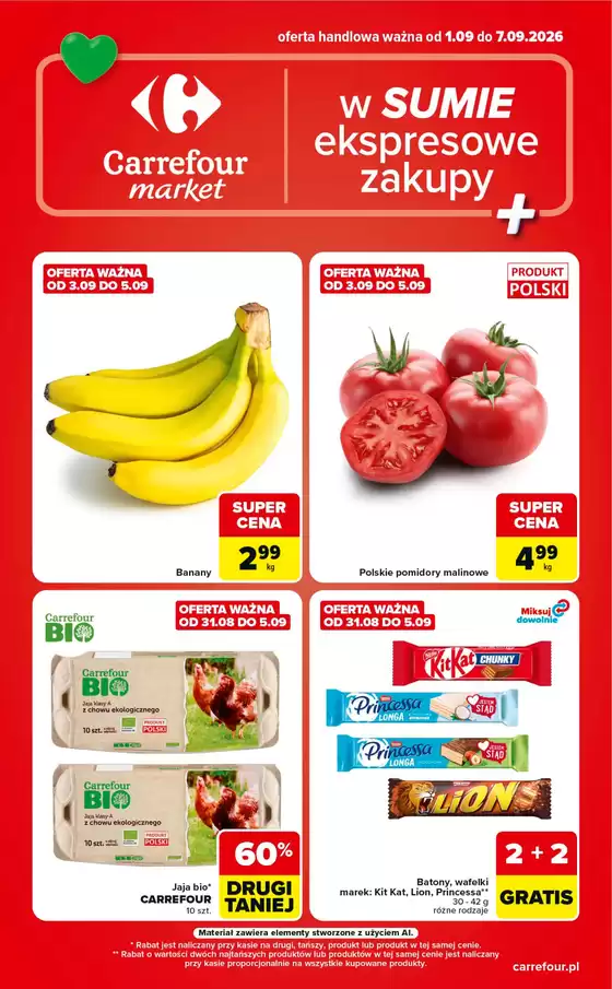 Katalog Carrefour Market | Gazetka Market w SUMIE eksptrsowe zakupy | 2026-08-31T00:00:00.000Z - 2026-09-07T00:00:00.000Z