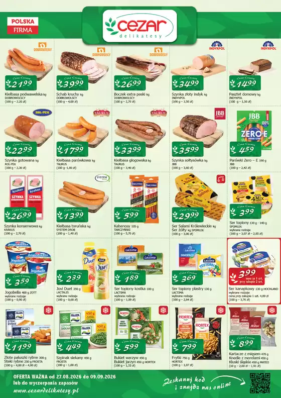 Katalog Cezar Delikatesy | Okres obowiązywania 27.08 - 09.09.2026 | 2026-08-31T00:00:00.000Z - 2026-09-09T00:00:00.000Z