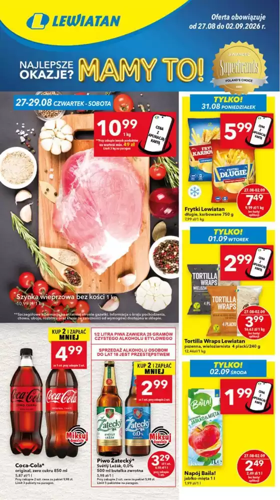 Katalog Lewiatan w: Wolsztyn | Najlepsze oferty dla wszystkich łowców okazji | 2026-08-27T00:00:00.000Z - 2026-09-02T00:00:00.000Z