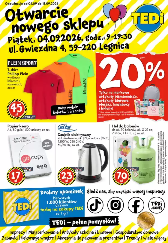 Katalog TEDi | Otwarcie Tedi w Legnicy | 2026-09-04T00:00:00.000Z - 2026-09-11T00:00:00.000Z