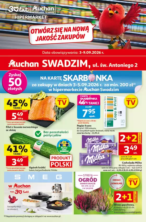 Katalog Auchan | Gazetka Hipermarket Auchan Swadzim | 2026-09-03T00:00:00.000Z - 2026-09-09T00:00:00.000Z