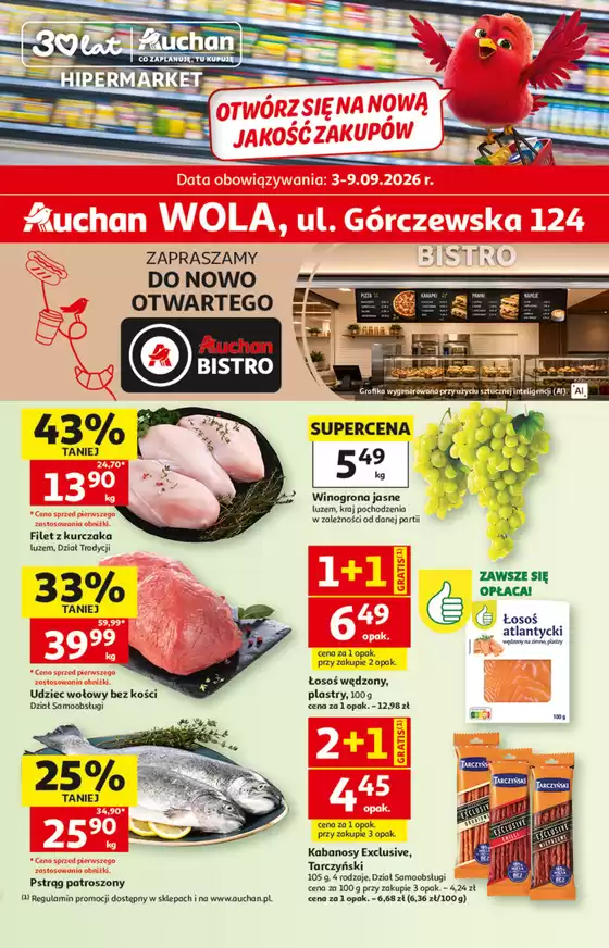 Katalog Auchan | Gazetka Hipermarket Auchan Wola | 2026-09-03T00:00:00.000Z - 2026-09-09T00:00:00.000Z