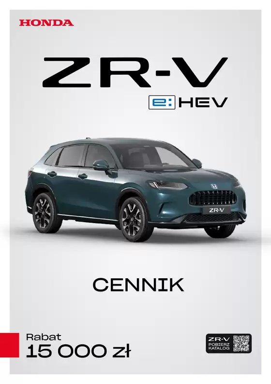 Katalog Honda w: Wielogóra | ZR V eHEV Cennik Prod2026 Model2027 2026 08 31 v1 | 2026-01-01T00:00:00.000Z - 2026-12-31T00:00:00.000Z
