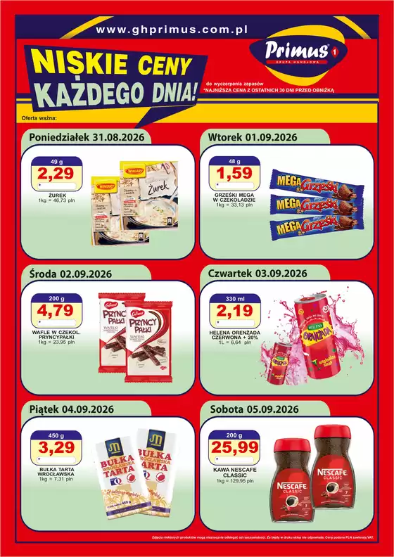 Katalog Primus | Odkryj atrakcyjne oferty | 2026-08-31T00:00:00.000Z - 2026-09-05T00:00:00.000Z