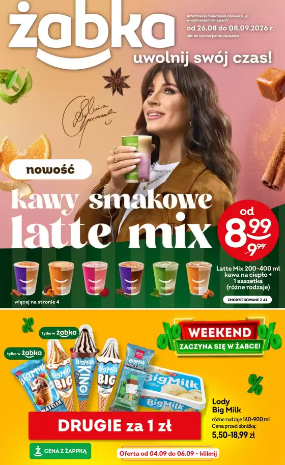 Katalog Żabka w: Wołomin | Aktualne oferty i promocje | 2026-08-26T00:00:00.000Z - 2026-09-08T00:00:00.000Z