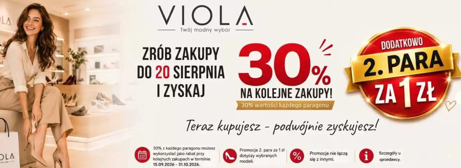 Katalog Viola | 30% na kolejne zakupy! | 2026-09-02T00:00:00.000Z - 2026-10-31T00:00:00.000Z