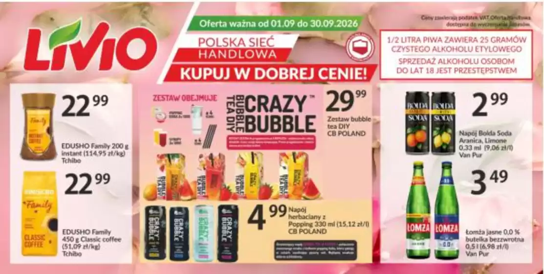 Katalog Livio | Świetna oferta dla wszystkich klientów | 2026-09-01T00:00:00.000Z - 2026-09-30T00:00:00.000Z