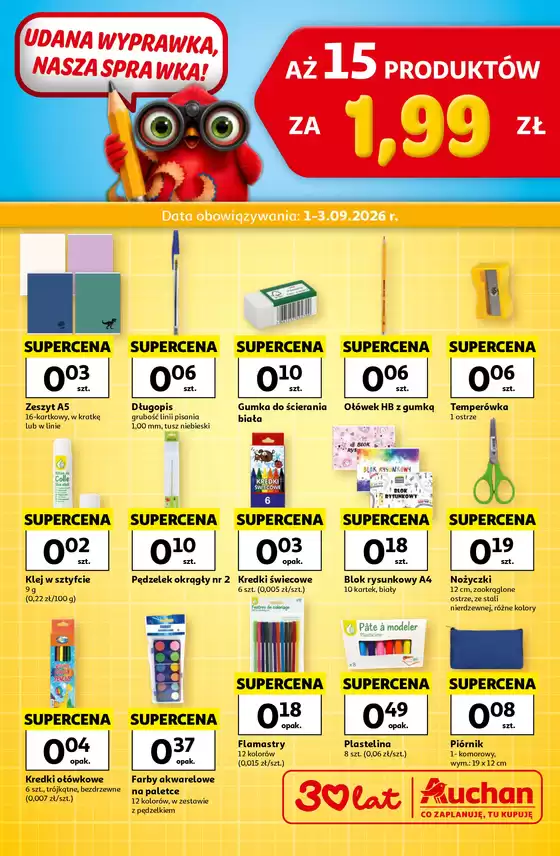 Katalog Auchan | Gazetka Wyprawka Hipermarket Auchan | 2026-09-01T00:00:00.000Z - 2026-09-03T00:00:00.000Z