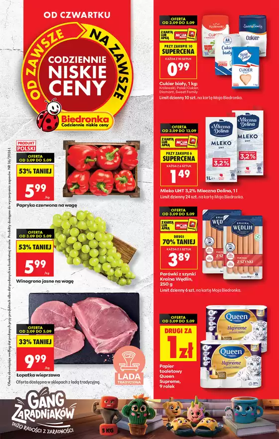 Katalog Biedronka w: Grudziądz | Codziennie niskie ceny L - oferta od 03.09 | 2026-09-04T00:00:00.000Z - 2026-09-05T00:00:00.000Z