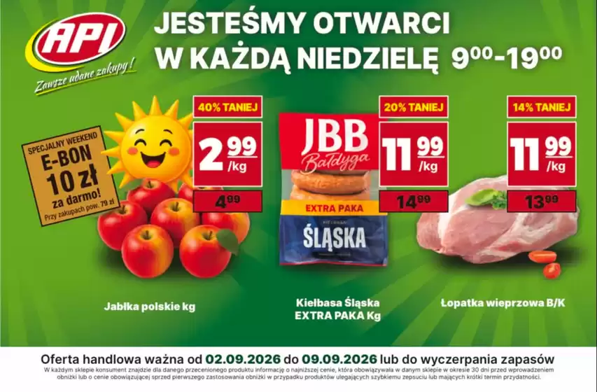 Katalog API MARKET | Oferta handlowa ważna od 02.09.2026 do 09.09.2026 | 2026-09-03T00:00:00.000Z - 2026-09-09T00:00:00.000Z