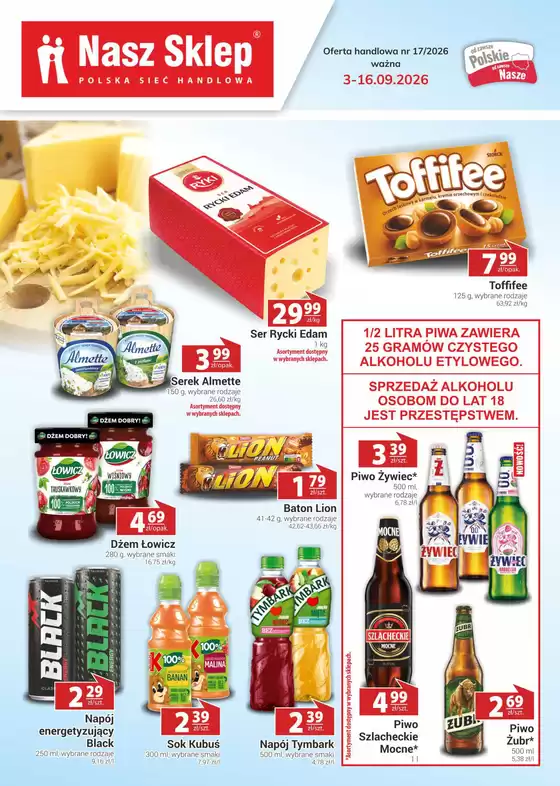 Katalog Nasz Sklep w: Radomyśl Wielki | Atrakcyjne oferty specjalne dla wszystkich | 2026-09-03T00:00:00.000Z - 2026-09-16T00:00:00.000Z
