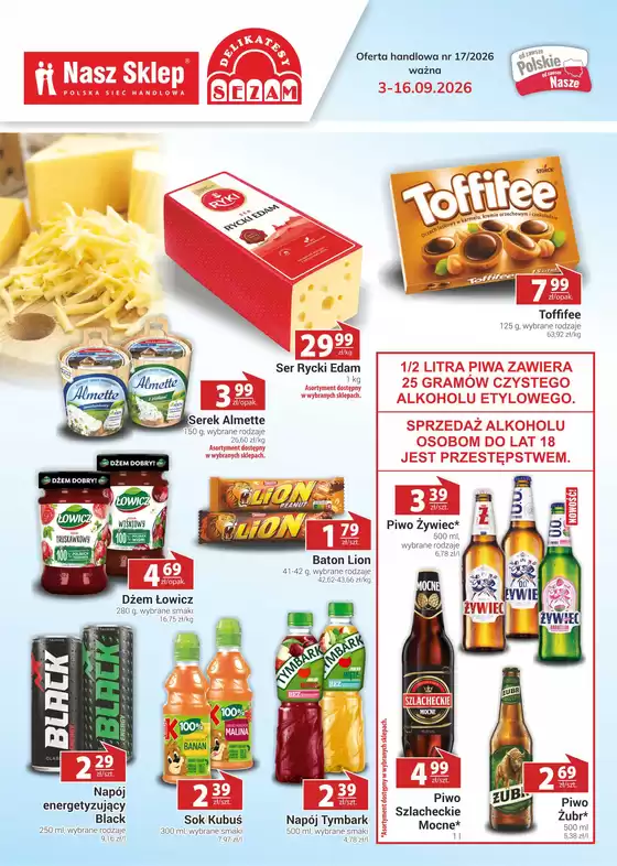 Katalog Nasz Sklep w: Radomyśl Wielki | Najlepsze oferty dla wszystkich łowców okazji | 2026-09-03T00:00:00.000Z - 2026-09-16T00:00:00.000Z