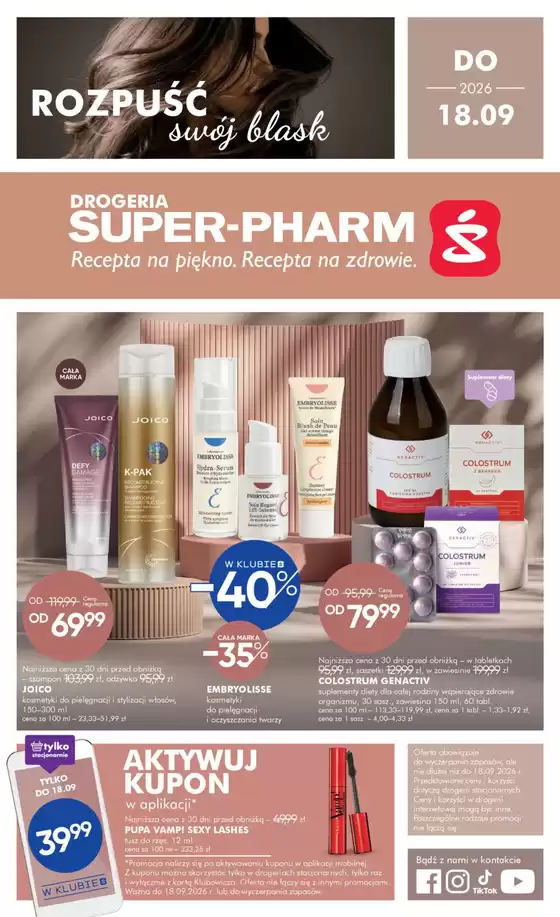 Katalog Super-Pharm | Ekskluzywne oferty i okazje | 2026-09-04T00:00:00.000Z - 2026-09-18T00:00:00.000Z