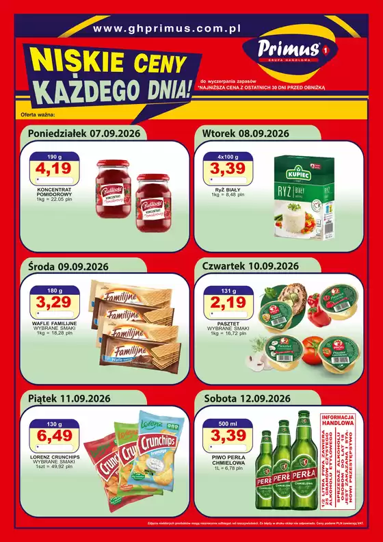 Katalog Primus | Aktualne promocje specjalne | 2026-09-07T00:00:00.000Z - 2026-09-12T00:00:00.000Z