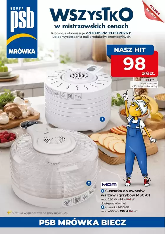 Katalog PSB Mrówka | Najlepsze oferty dla wszystkich klientów | 2026-09-10T00:00:00.000Z - 2026-09-19T00:00:00.000Z