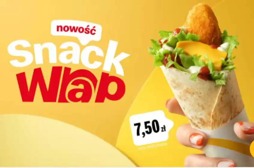 Katalog McDonald's | Nowość Snack Wap | 2026-09-08T00:00:00.000Z - 2026-09-27T00:00:00.000Z