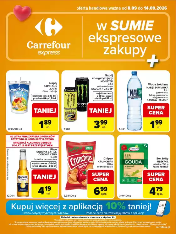 Katalog Carrefour Express | Gazetka Express w SUMIE ekspresowe zakupy | 2026-09-07T00:00:00.000Z - 2026-09-14T00:00:00.000Z