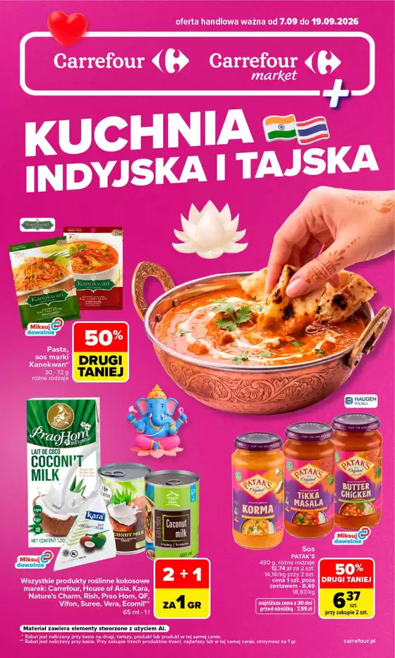 Katalog Carrefour | Gazetka w SUMIE kuchnia indyjska i tajska | 2026-09-06T00:00:00.000Z - 2026-09-19T00:00:00.000Z