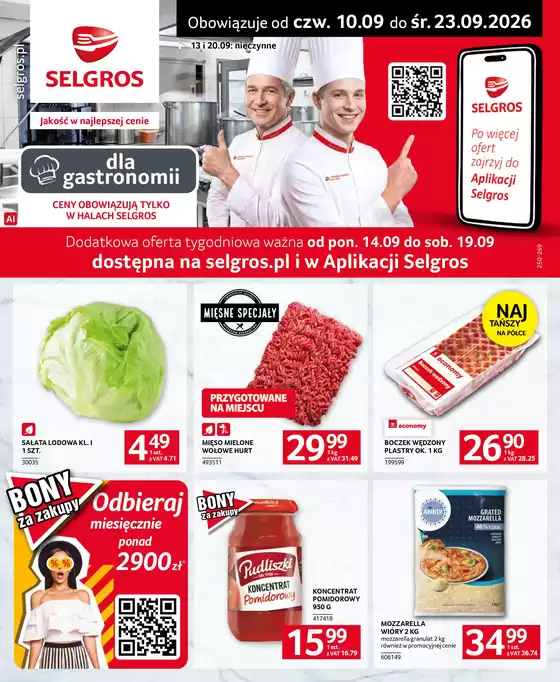 Katalog Selgros | Oferta dla gastronomii | 2026-09-10T00:00:00.000Z - 2026-09-23T00:00:00.000Z