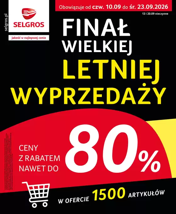 Katalog Selgros | Totalna Wyprzedaż | 2026-09-10T00:00:00.000Z - 2026-09-23T00:00:00.000Z
