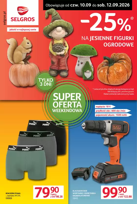 Katalog Selgros | Oferta weekendowa | 2026-09-10T00:00:00.000Z - 2026-09-12T00:00:00.000Z