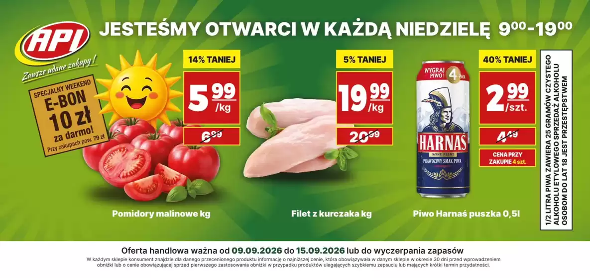 Katalog API MARKET w: Stawiszyn | Oferta handlowa ważna od 09.09.2026 do 15.09.2026 | 2026-09-10T00:00:00.000Z - 2026-09-15T00:00:00.000Z