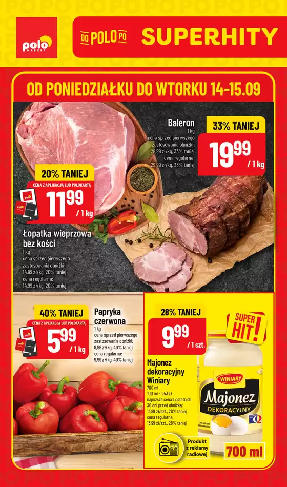 Katalog POLOmarket | SuperHity POLOmarkt do wtorku 15.09 (G37) | 2026-09-14T00:00:00.000Z - 2026-09-15T00:00:00.000Z
