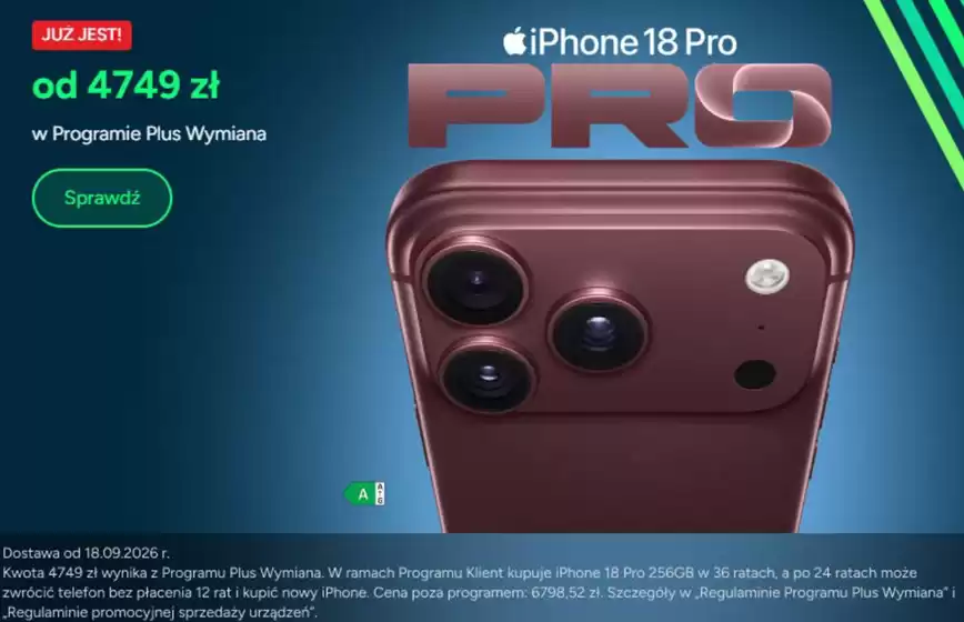 Katalog Plus GSM w: Wrocław | Iphone 18 pro od 4749 zł | 2026-09-18T00:00:00.000Z - 2026-09-28T00:00:00.000Z