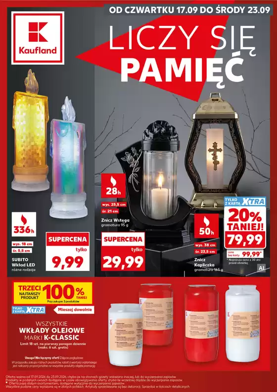 Katalog Kaufland | Kaufland Katalog Znicze ważne do 23.09 | 2026-09-17T00:00:00.000Z - 2026-09-23T00:00:00.000Z