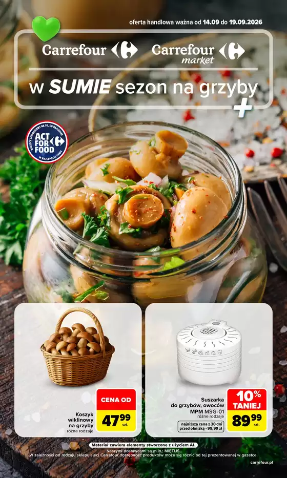 Katalog Carrefour Market w: Janikowo | Gazetka Carrefour Market w SUMIE sezon na grzyby | 2026-09-13T00:00:00.000Z - 2026-09-19T00:00:00.000Z