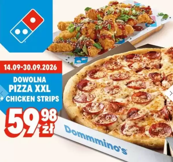 Katalog Domino's Pizza w: Rybie | Promocja od 30.09 | 2026-09-15T00:00:00.000Z - 2026-09-29T00:00:00.000Z