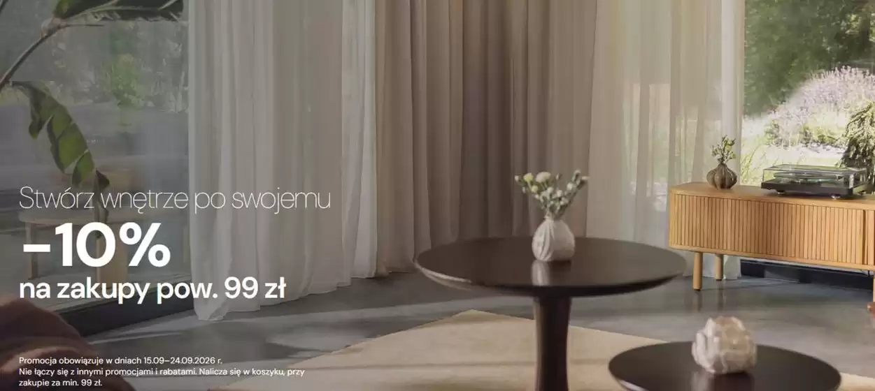 Katalog Dekoria w: Borowo | Stwórz wnętrze po swojemu -10% na zakupy pow. 99 zł | 2026-09-16T00:00:00.000Z - 2026-09-24T00:00:00.000Z