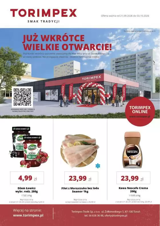 Katalog Torimpex | Torimpex gazetka | 2026-09-21T00:00:00.000Z - 2026-10-03T00:00:00.000Z