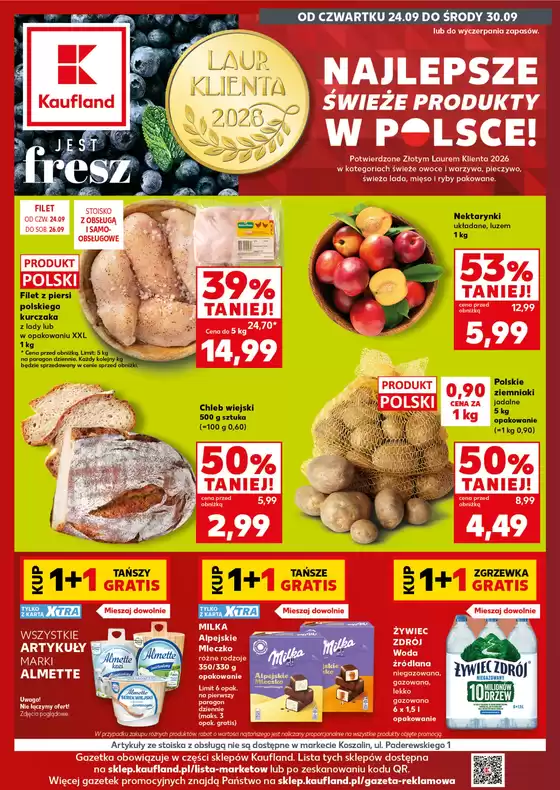 Katalog Kaufland | Kaufland Gazetka Tygodnia ważne do 30.09 | 2026-09-24T00:00:00.000Z - 2026-09-30T00:00:00.000Z
