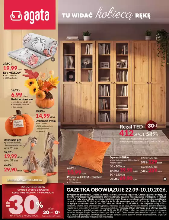 Katalog Agata Meble w: Drzewica | Gazetka promocyjna 09 2026 | 2026-09-22T00:00:00.000Z - 2026-10-10T00:00:00.000Z