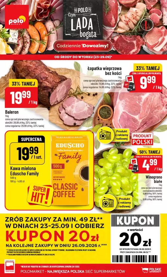 Katalog POLOmarket w: Wałbrzych | Nowe promocje POLOmarket do 29.09 (G39) | 2026-09-23T00:00:00.000Z - 2026-09-29T00:00:00.000Z