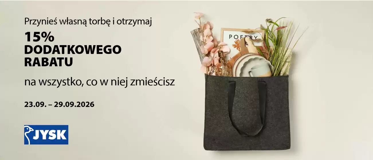 Katalog JYSK w: Gorzkowice | JYSK gazetka | 2026-09-23T00:00:00.000Z - 2026-09-29T00:00:00.000Z