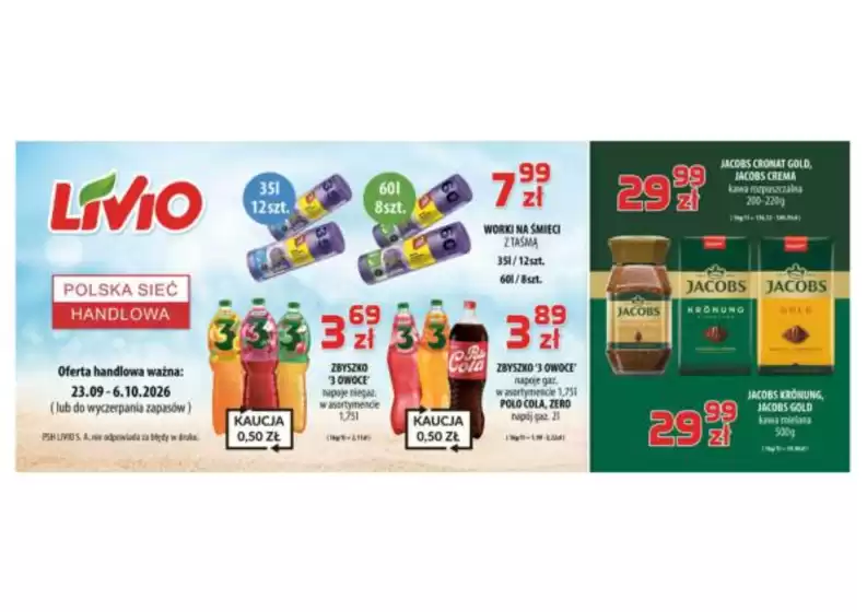 Katalog Livio | Atrakcyjne oferty specjalne dla wszystkich | 2026-09-23T00:00:00.000Z - 2026-10-06T00:00:00.000Z