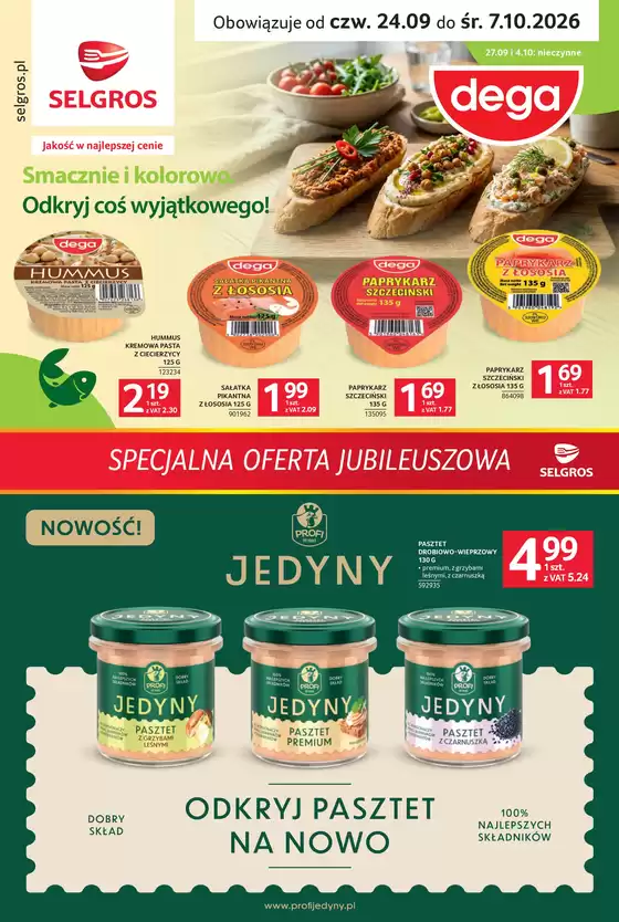 Katalog Selgros | Specjalna Oferta Jubileuszowa | 2026-09-24T00:00:00.000Z - 2026-10-07T00:00:00.000Z