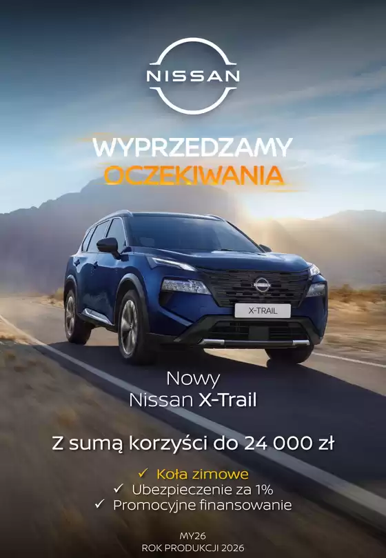 Katalog Nissan w: Tarnów | X trail cennik | 2026-09-24T00:00:00.000Z - 2026-10-08T00:00:00.000Z