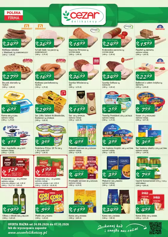 Katalog Cezar Delikatesy | Okres obowiązywania 24.09 - 07.10.2026 | 2026-09-24T00:00:00.000Z - 2026-10-07T00:00:00.000Z