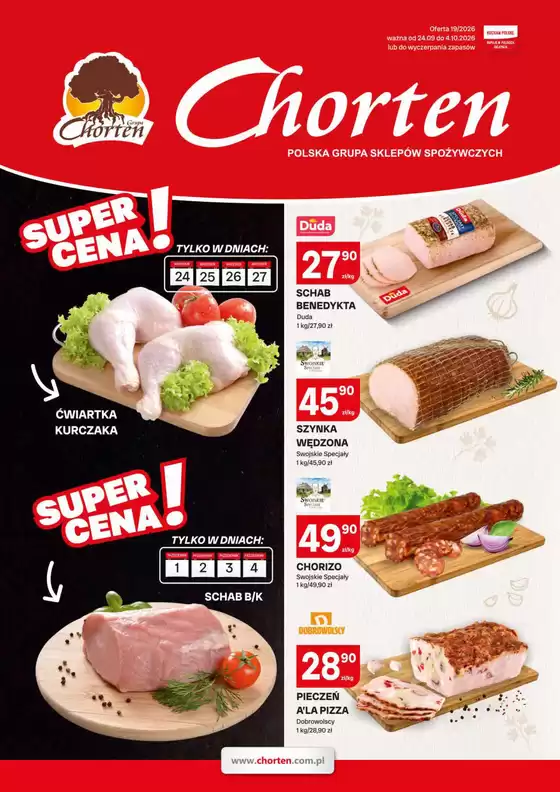 Katalog Chorten w: Białystok | Ulotka 19 wędliny | 2026-09-24T00:00:00.000Z - 2026-10-04T00:00:00.000Z