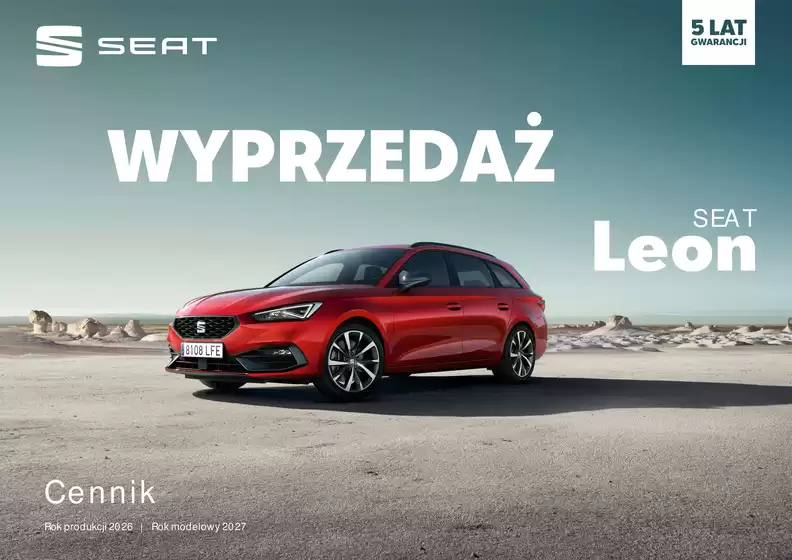 Katalog Seat | CENNIK SEAT LEON KL MY27PY26W38 2026 09 18 V01C | 2026-01-01T00:00:00.000Z - 2026-12-31T00:00:00.000Z