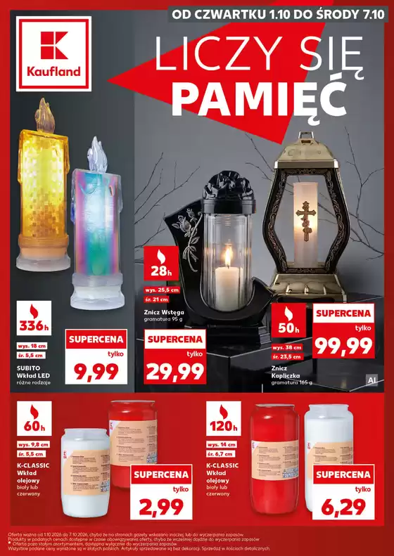Katalog Kaufland | Kaufland Katalog Znicze ważne do 7.10 | 2026-10-01T00:00:00.000Z - 2026-10-07T00:00:00.000Z