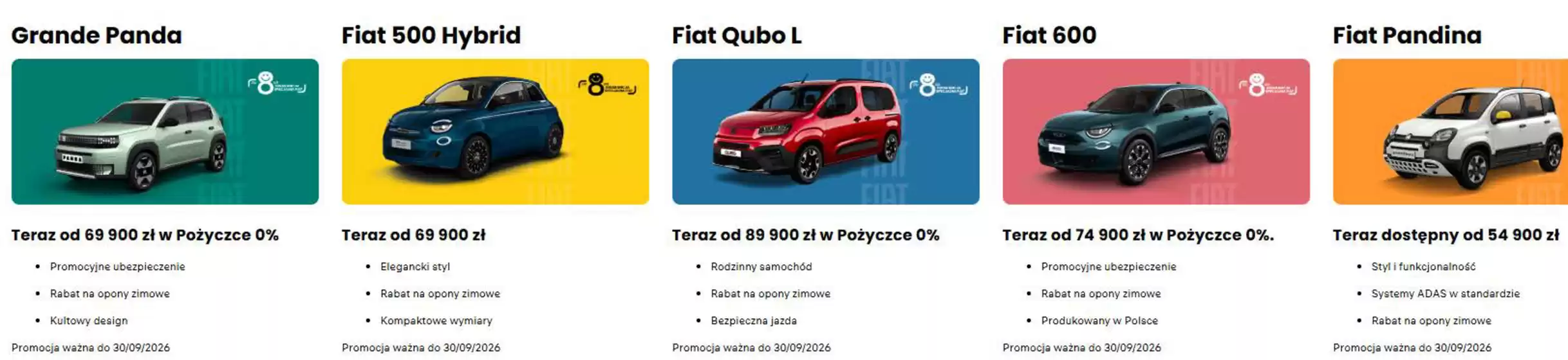 Katalog Fiat | Wszystkie promocje marki Fiat | 2026-09-29T00:00:00.000Z - 2026-09-30T00:00:00.000Z