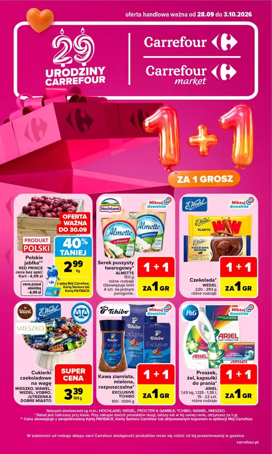 Katalog Carrefour w: Trzciana (Podkarpackie) | Gazetka Carrefour Market w SUMIE najlepszy od poniedziałku | 2026-09-27T00:00:00.000Z - 2026-10-03T00:00:00.000Z